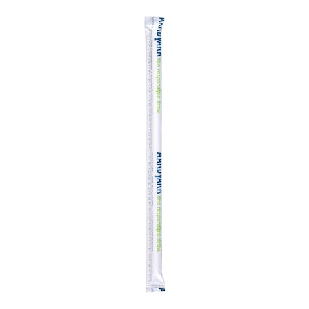 Aardvark 10" White Wrapped Giant Paper Straws 2400 PK 61500217
